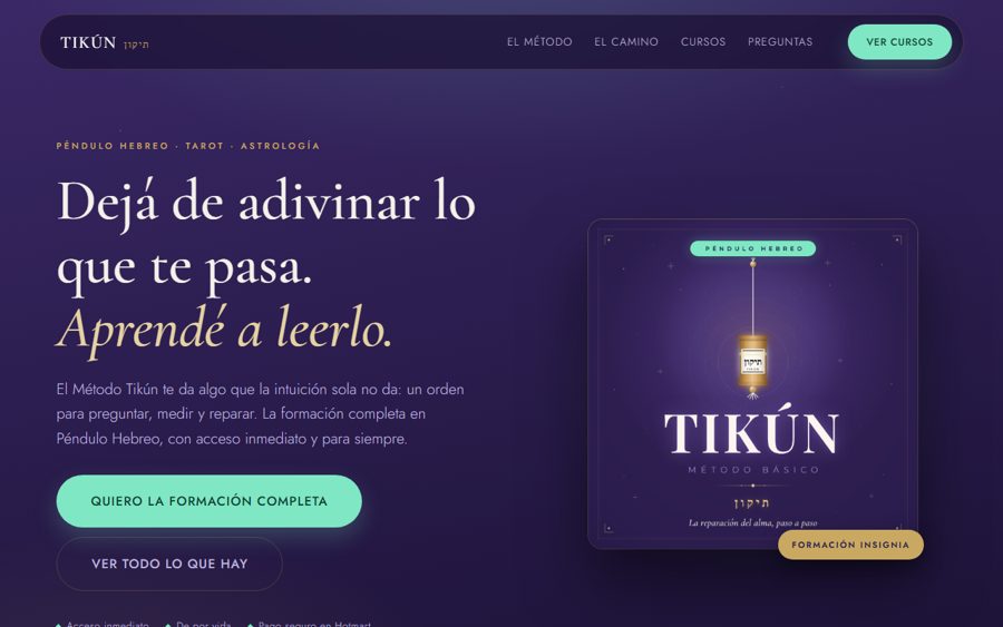 Sitio web de Método Tikún